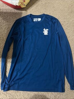 Dutch Bros Navy Blue Long Sleeve Shirt with White Logo